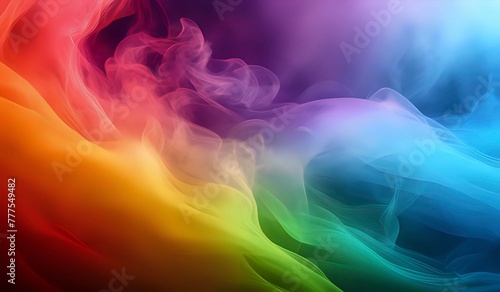Abstract rainbow smoke background texture. AI generated. © Jason Yoder