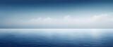 Blue sky meets tranquil sea with fluffy clouds drifting above, background, banner