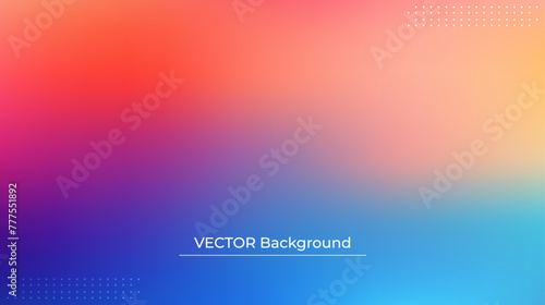 Smooth and blurry colorful gradient mesh background. Modern bright rainbow colors. Easy editable soft colored vector banner template. Premium quality