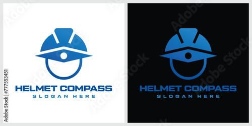 Helmet Compass Construction Logo