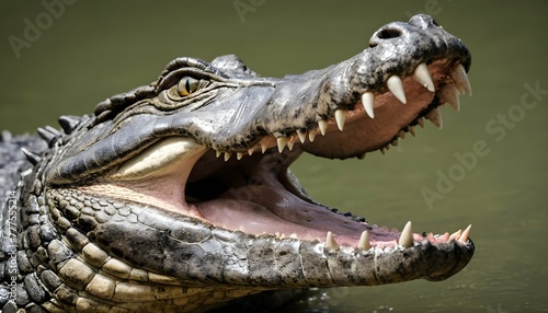 An-Alligator-With-Its-Jaws-Open-Wide-Revealing-It- 2 © Adheliya