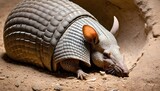 An-Armadillo-Curling-Up-To-Sleep-In-Its-Den- 2