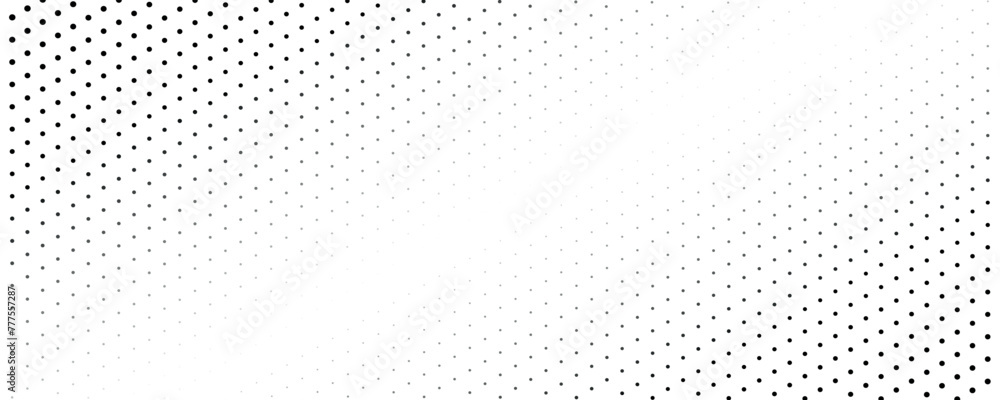 Gradient halftone. Abstract gradient background of black hexagons. Vector illustration.