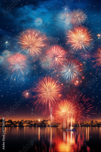 Night Sky Fireworks Celebration