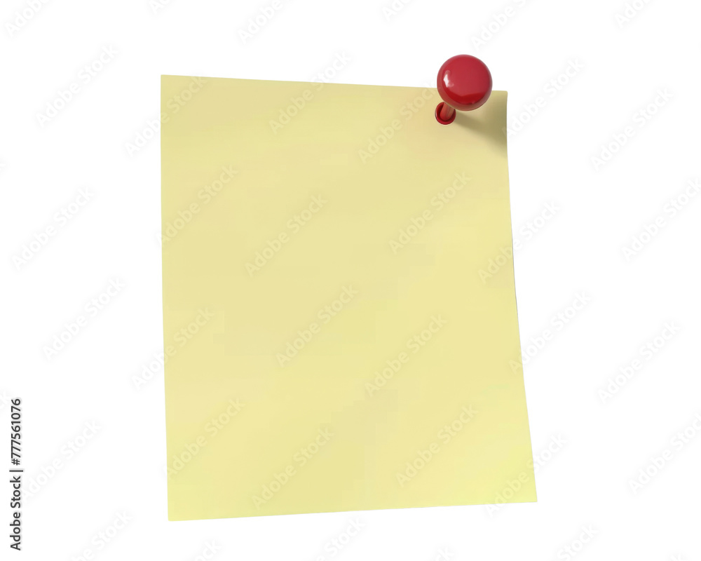 Paper sticky note isolated on transparent background Paper sticky note isolated on transparent background