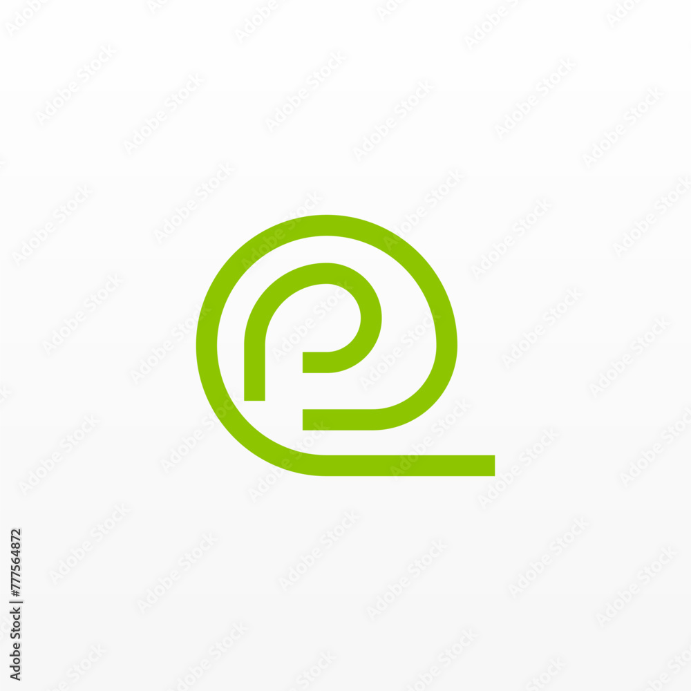 Modern minimal style initial P logo suitable for business Modern minimal style initial P logo suitable for business