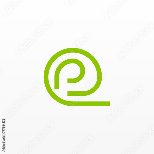 Modern minimal style initial P logo suitable for business