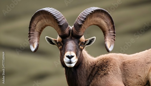 An Ibex With Its Horns As A Mark Of Maturity