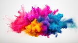 Vibrant Powder Burst Frame, Blank Canvas for Creativity