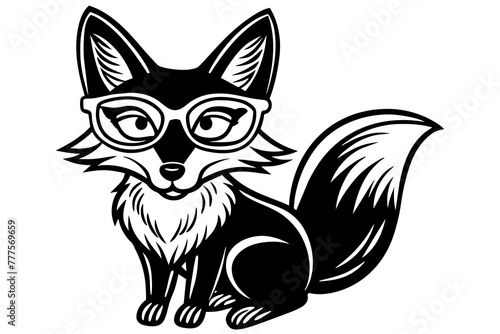 red fox cartoon vector illustration 