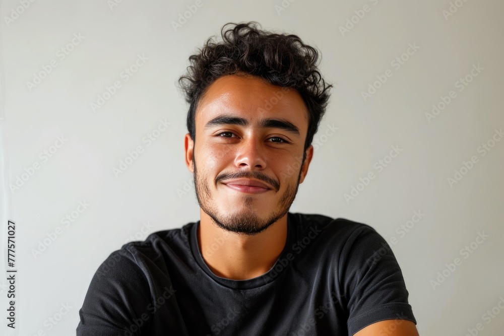 Contemplative Brazilian Man in Modern Interior Setting Contemplative Brazilian Man in Modern Interior Setting