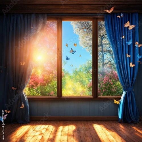 bright window in an empty room.
