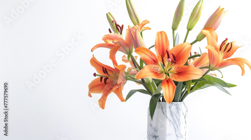 bouquet of orange lilies
