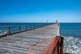 old pier at Gaviota at cabrillo Highway, California Highway no 1,