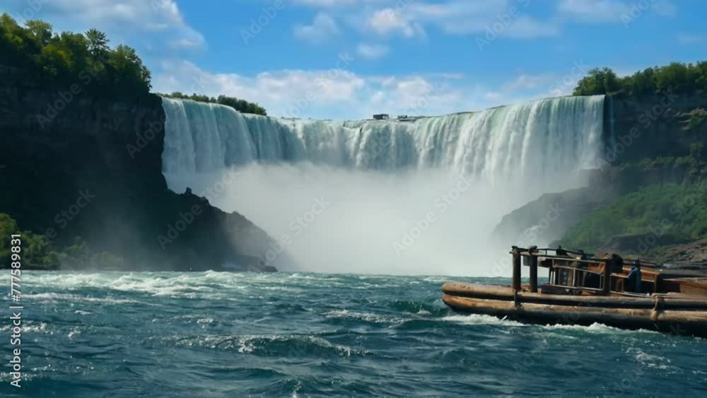 falls in the summer, seamless looping animation video background falls in the summer, seamless looping animation video background