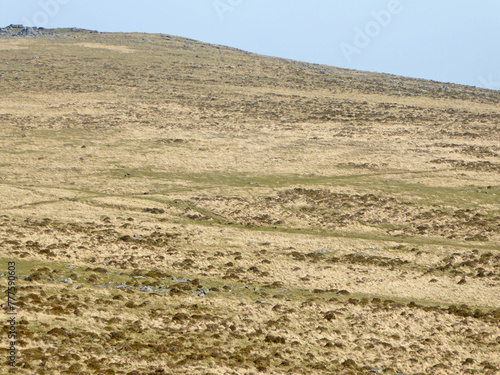 Hills of Dartmoor in Devon	