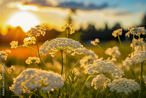 Queen Anne's Lace in Golden Hour