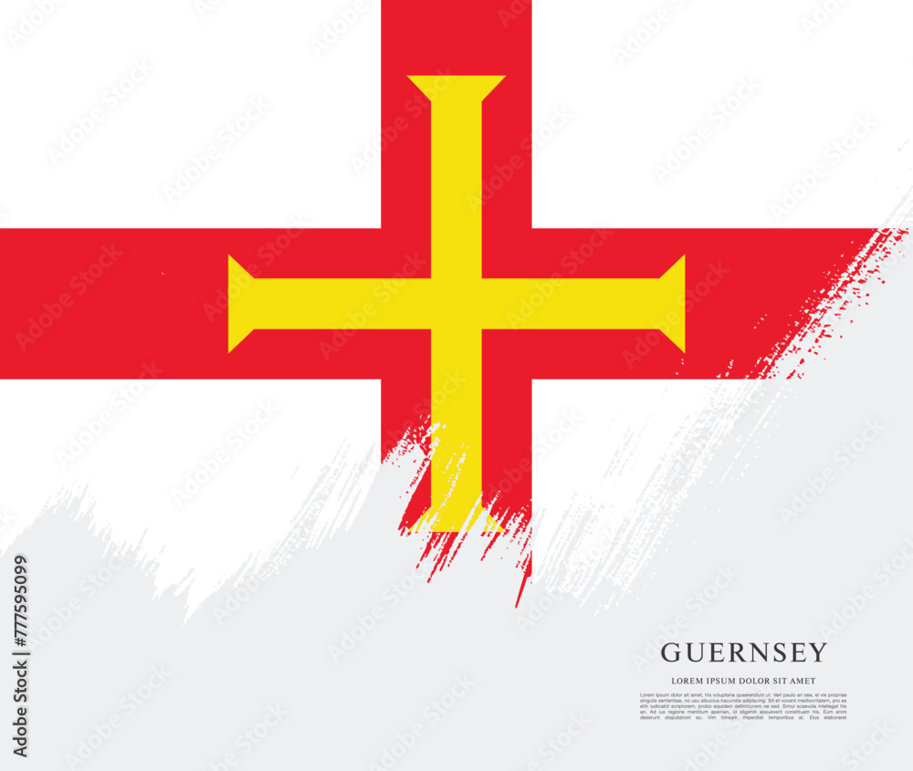 Flag of Guernsey, vector graphic design Flag of Guernsey, vector graphic design