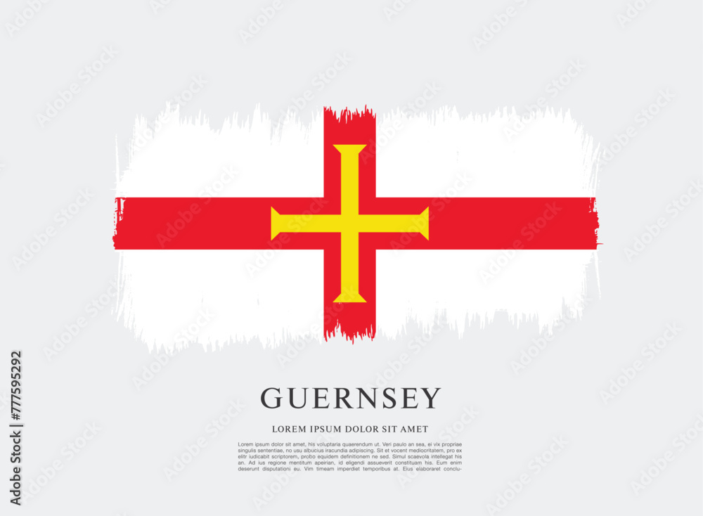 Flag of Guernsey, vector graphic design Flag of Guernsey, vector graphic design
