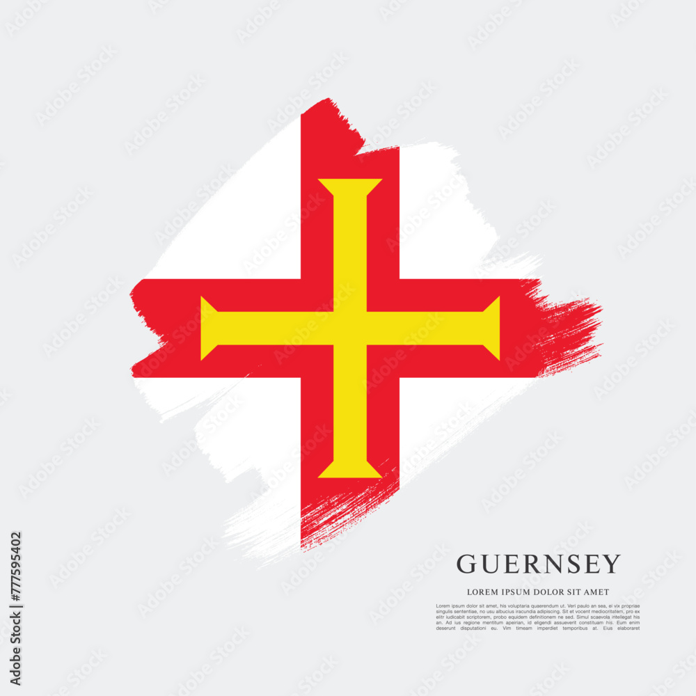 Flag of Guernsey, vector graphic design Flag of Guernsey, vector graphic design
