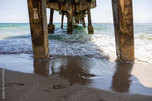 Under Anglins Fishing Pier at Lauderdale-by-the-Sea photo