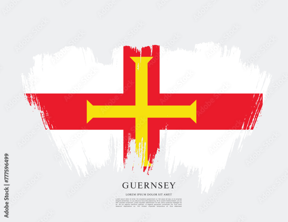 Flag of Guernsey, vector graphic design Flag of Guernsey, vector graphic design