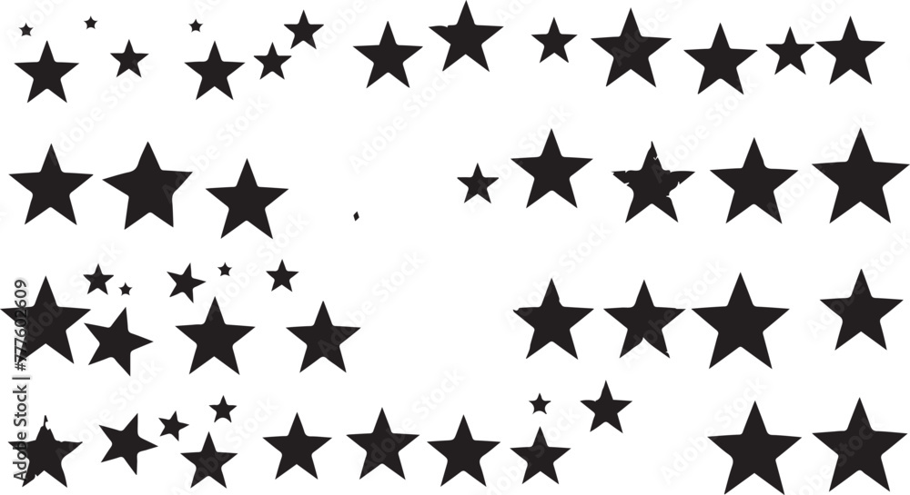 Naklejka premium Set of stars shapes vector