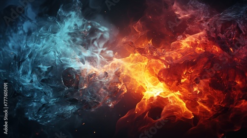 Fire flames abstract background. Close-up of fire flames isolated on black background.