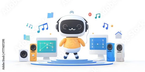 Wallpaper Mural a smart home hub character orchestrating harmony serving as a conductor of convenience Torontodigital.ca