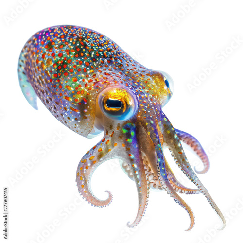 hawaiian bobtail squid on isolated transparent background
