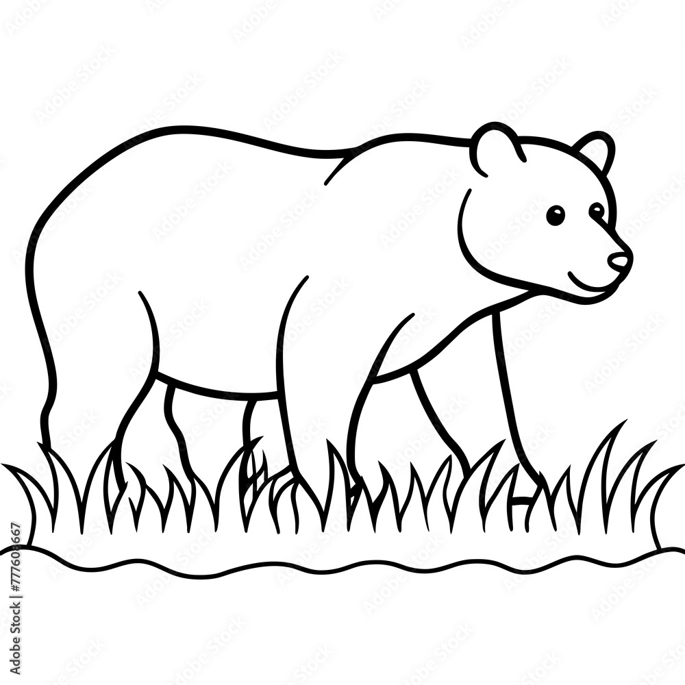 Obraz premium For T-shirt Design Vector illustration of a cartoon white bear - Vector - Vector art - Vector illustration - Vector design - Latest Vector