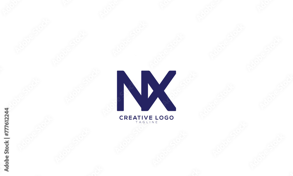 NX Abstract initial monogram letter alphabet logo design NX Abstract initial monogram letter alphabet logo design