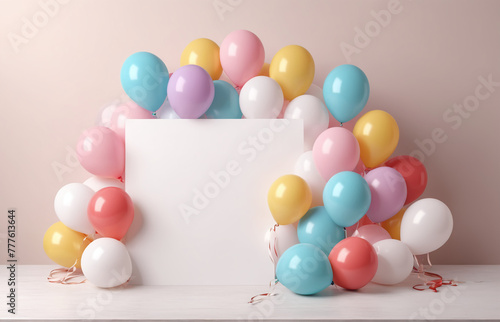 card with balloons