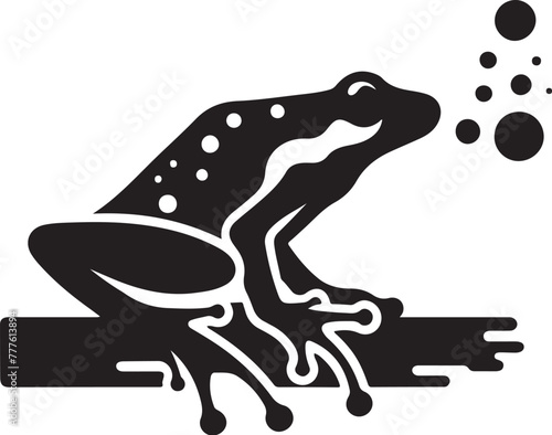 VECTORIZED POISON FROG ILLUSTRATION FOR DIGITAL CONTENT GENERATION  VECTORIZED POISON FROG SILHOUETTE FOR STICKERS  PRINTS  WEB PAGES  ICONS  ILLUSTRATIONS AND IMAGE EDITING