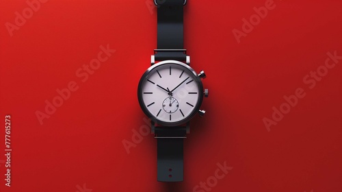 Watch isolated on red