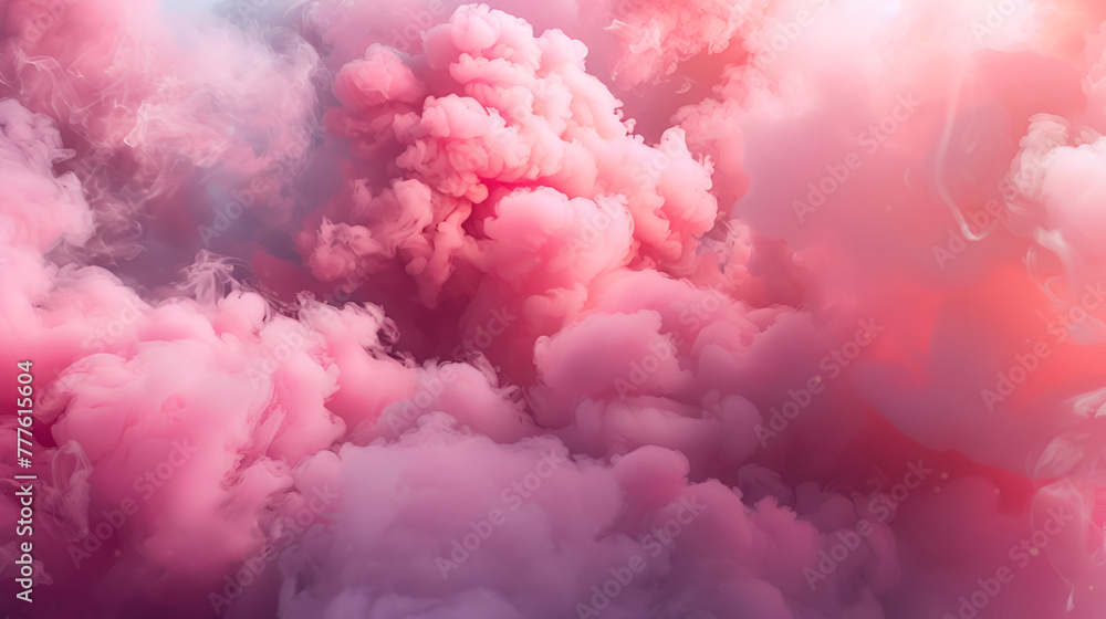 A cloud of pink and white clouds in the sky ,Beautiful wallpapers textures and backgrounds Pink fluffy clouds in the sky. Abstract background