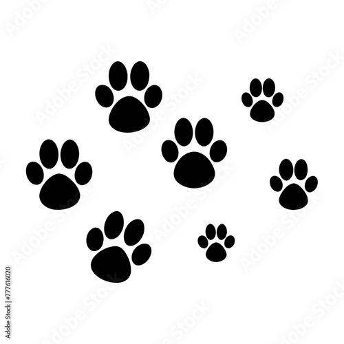 Creative Logo Design Adorable Dog Paw Prints in a Minimalistic Style