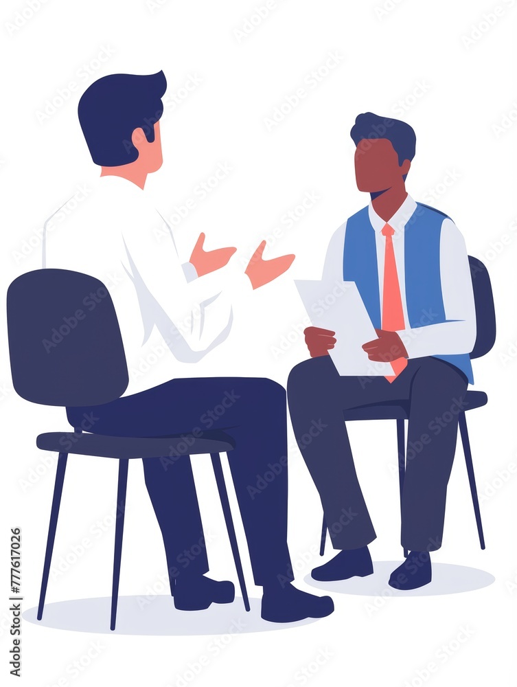 Fototapeta premium Affirmation Card: Man Conducting Training Session Illustration Generative AI