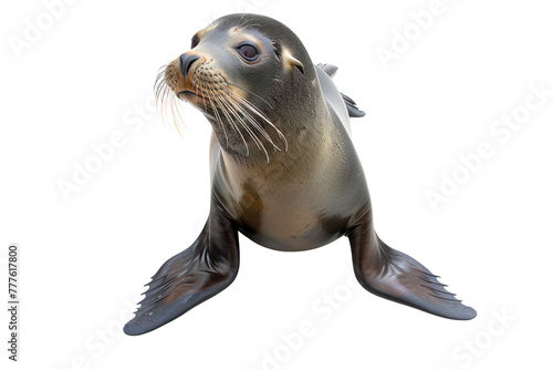 ringed seal on isolated transparent background