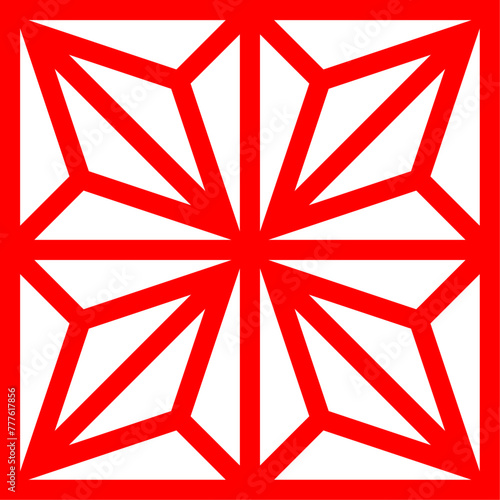 Traditional Japanese woodworking paravane seamless pattern