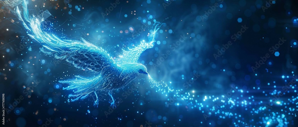 digital blue phoenix bird , ai into cybersecurity solutions, the ability to rise from challenges and safeguard digital infrastructures with proactive threat detection and response. digital blue phoenix bird , ai into cybersecurity solutions, the ability to rise from challenges and safeguard digital infrastructures with proactive threat detection and response.