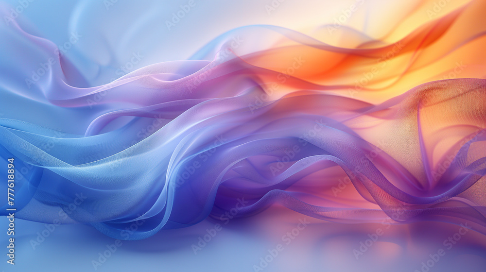 Abstract purple, orange and blue wavy shapes background Abstract purple, orange and blue wavy shapes background