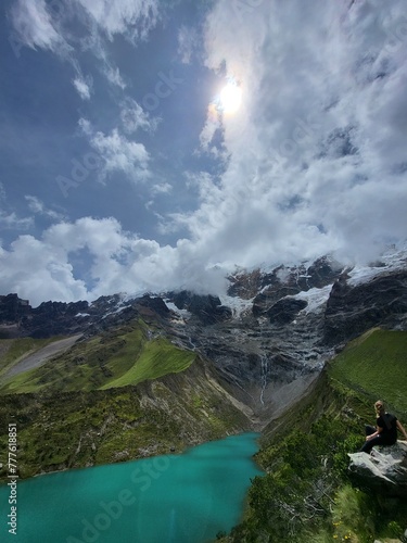 landscape with lake and clouds