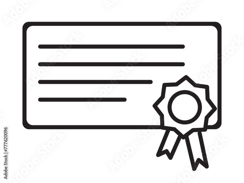 patent line icon on white background, charter certificate vector icon, cauldron symbol sign.