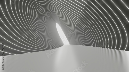 Fototapeta Naklejka Na Ścianę i Meble -  Abstract architecture background arched interior 3d render