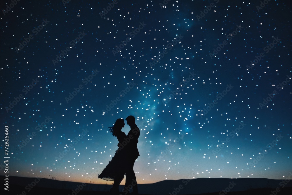 Couple Dancing Beneath the Stars