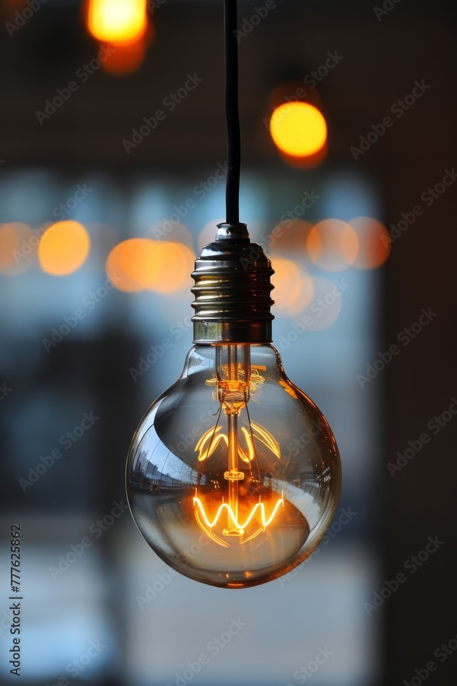 light bulb on the table