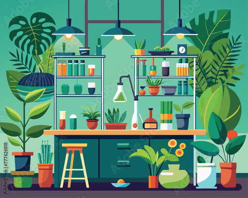 A section lab dedicated vector illustration