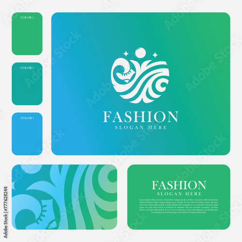 Fashion logo design  with a minimalist and elegant flat style  suitable for business brand logos in the fashion sector