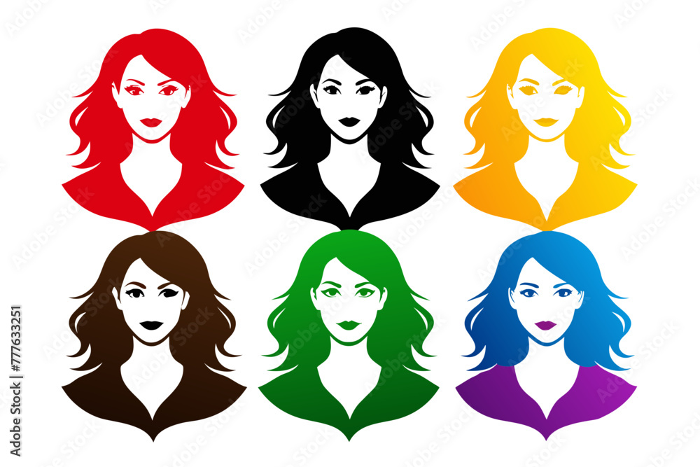 Silhouette color image Modeling woman white background Silhouette color image Modeling woman white background
